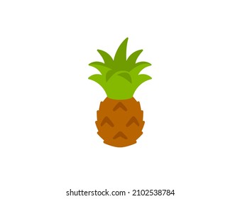 Pineapple vector isolated icon. Emoji illustration. Pineapple vector emoticon