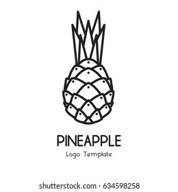 Pineapple Vector Isolated Illustration Logo Template
