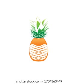 pineapple vector logo in the black background