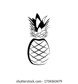 pineapple vector logo in the black background