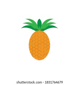 pineapple vector logo design icon ilustration templat
