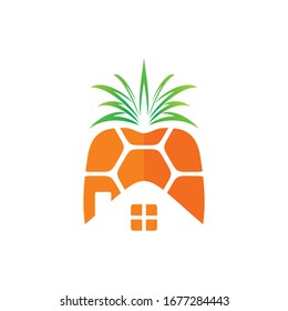 pineapple vector on white backgtound