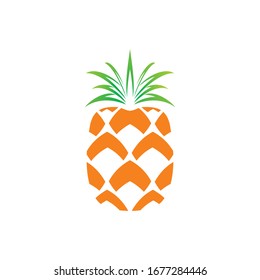pineapple vector on white backgtound