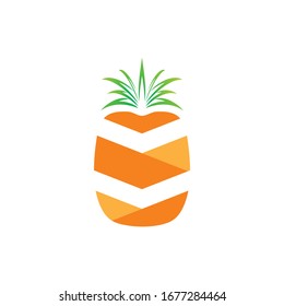 pineapple vector on white backgtound