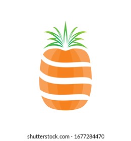 pineapple vector on white backgtound
