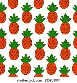 pineapple vector seamless pattern