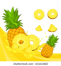 pineapple vector set