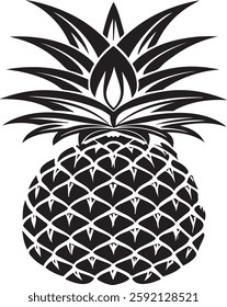 Pineapple vector. Pineapple silhouette vector icon. Pineapple icon. pineapple silhouette