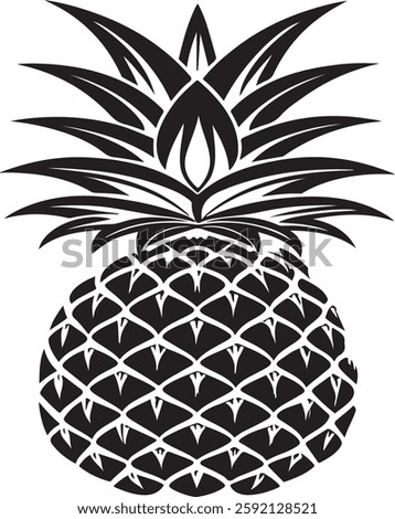 Pineapple vector. Pineapple silhouette vector icon. Pineapple icon. pineapple silhouette