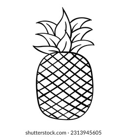 Vector de piña. Icono, signo o símbolo adecuado para frutos.