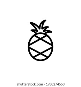 pineapple Vector thin line icon