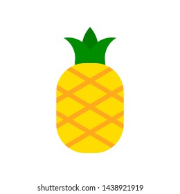 Pineapple vector, tropical related flat design icon