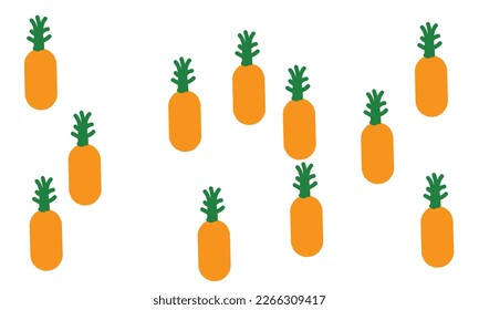Pineapple wallpaper with a cute and simple pineapple in a yellowish-orange color