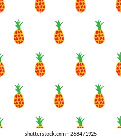 pineapple watercolor seamless background