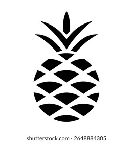 pineapple with white background vector art design.