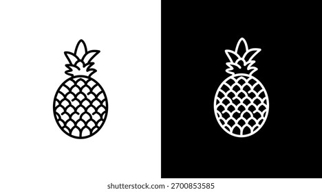 Conjunto de iconos de piña blanca Diseño