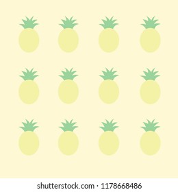 pineapple with yellow background