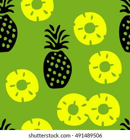 pineapple yellow black green