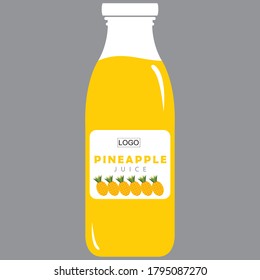  pineapple_juice Label design is a piece of paper,plastic film,cloth,metal or other material affixed to a container or product.
