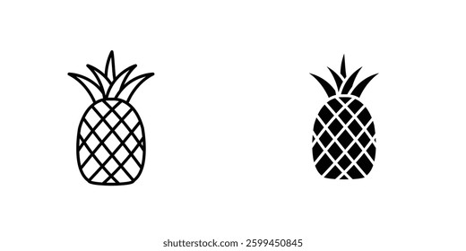 Pineappleicons for ui. vector illustration