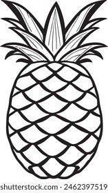 Pineapple.Mascot Templates.Vector illustration ready for vinyl cutting.