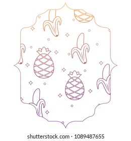 pineapples and bananas pattern