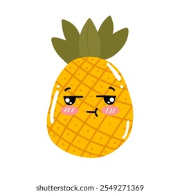 Ananas Emoticon Smirk Gesichtsausdruck