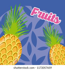Pineapples Fresh and delicious fruit
