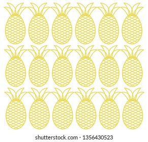 pineapples fresh fruits pattern