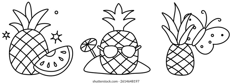 A Pineapples are fun and vibrant fruits that bring joy and creativity to any design, perfect for summer themes