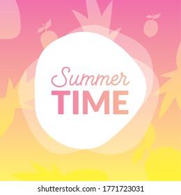 Diseño de piñas y limones, vacaciones de verano en la playa relajación tropical al aire libre turismo relajación estilo de vida y tema del paraíso Ilustración vectorial