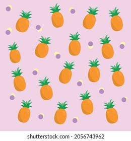 Ananas Muster auf pastellrosa Hintergrund.