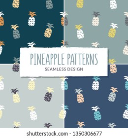 Pineapples patterns. Ready for printing on textile and other seamless design.