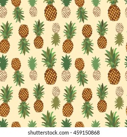 Pineapples, seamless vector