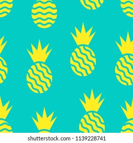 Pineapples. Seamless vector tropical pattern.