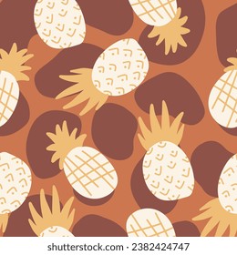 Pineapples Slices Tropical Pattern Abstract