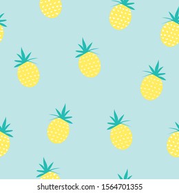 pineapples summer fruit pattern vector background