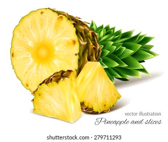 Pineapples. Vector illustration.