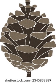 Pinecone, Herbstdekor, Vektorgrafik
