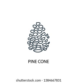 pinecone concept line icon. Simple element illustration. pinecone concept outline symbol design. Can be used for web and mobile UI/UX