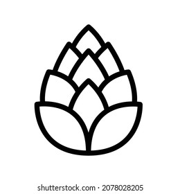 Pinecone Conifer Cone Vector Logo Icon 