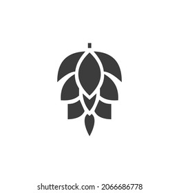 Pinecone Icon Isolated On Black And White Vector Graphic