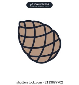 Pinecone icon symbol template for graphic and web design collection logo vector illustration
