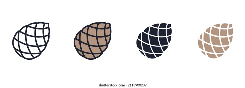 Pinecone icon symbol template for graphic and web design collection logo vector illustration