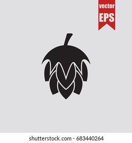 Pinecone icon in trendy isolated on grey background.Vector illustration.