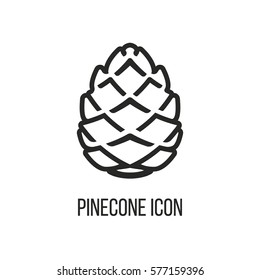 Pinecone Line Icon Vector