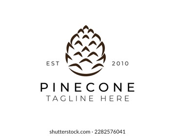 Pinecone Logo Design. Pine fruit Logo vector