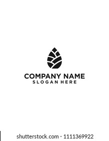 pinecone logo design vector illustration template