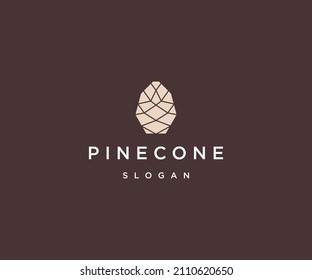 Pinecone logo icon design template