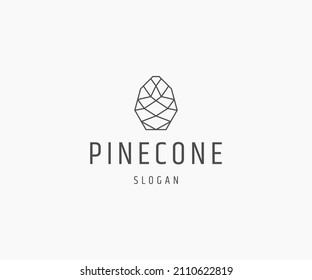 Plantilla de diseño de icono de pinecone